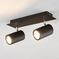 Downlight Joffrey de Lindby, 31 cm, 2 luces, negro, GU10