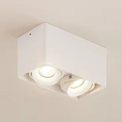 Downlight Kubika de Arcchio, 19 cm, blanco, 2 luces, metal
