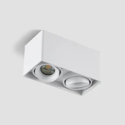 Downlight Kubika de Arcchio, 19 cm, blanco, 2 luces, metal