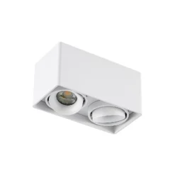 Downlight Kubika de Arcchio, 19 cm, blanco, 2 luces, metal
