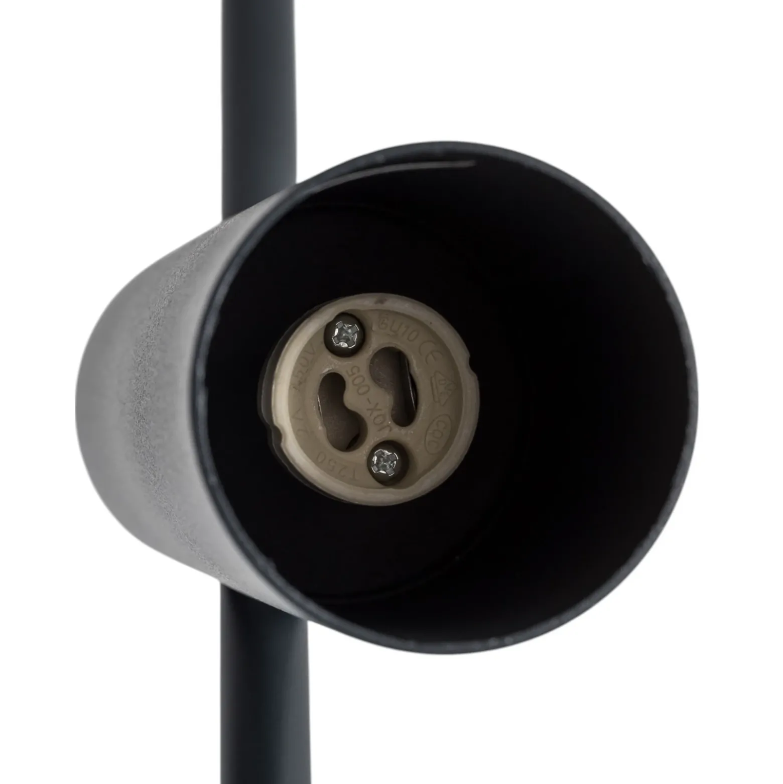 Downlight Leda 2, antracita, 2 luces, acero, altura 55 cm