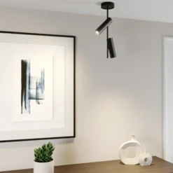 Downlight Leda 2, 2 luces, negro