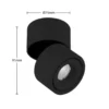 Downlight LED Arcchio Rotari, 2150 lm, 1 luz, negro