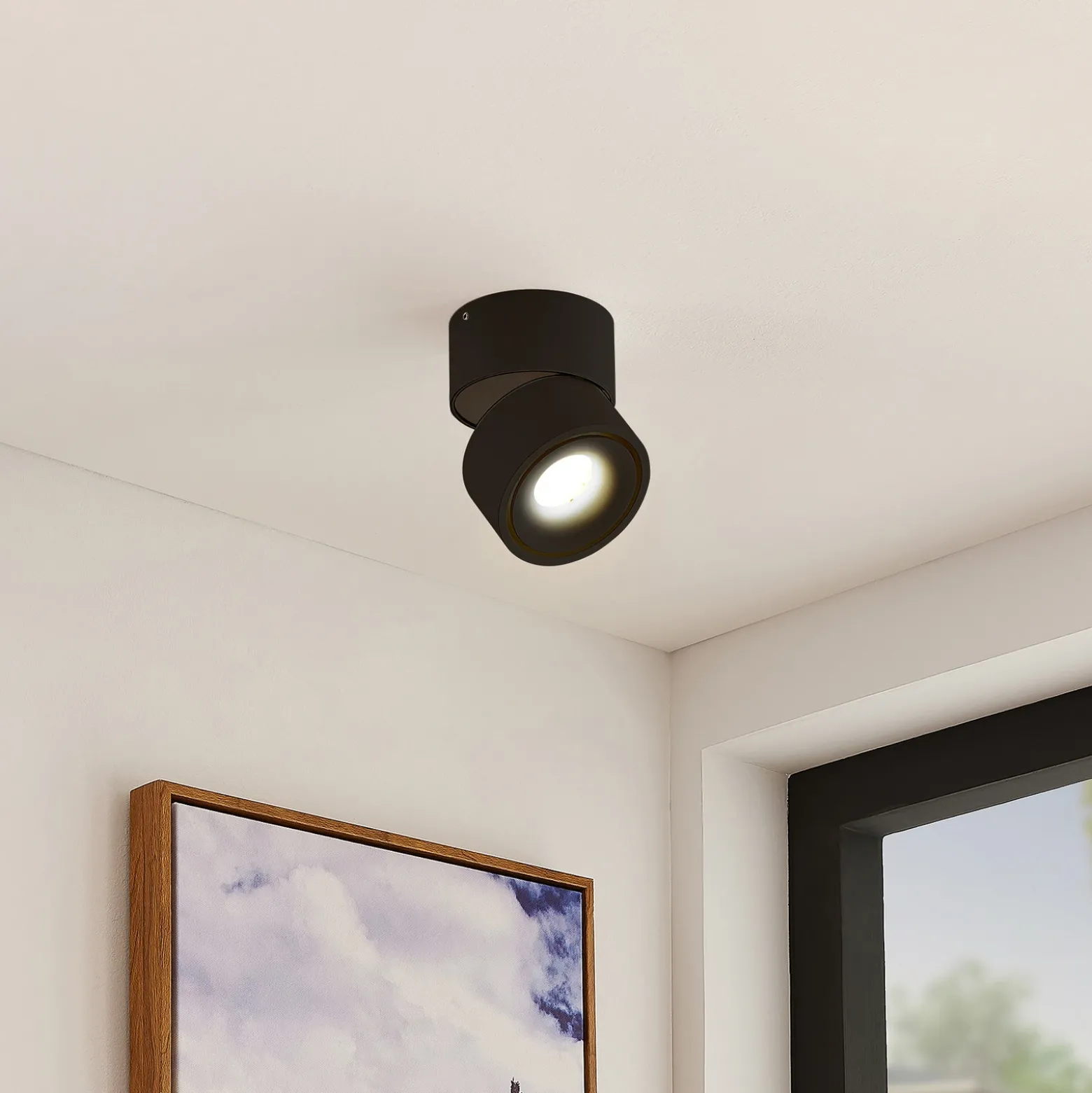 Downlight LED Arcchio Rotari, 2150 lm, 1 luz, negro
