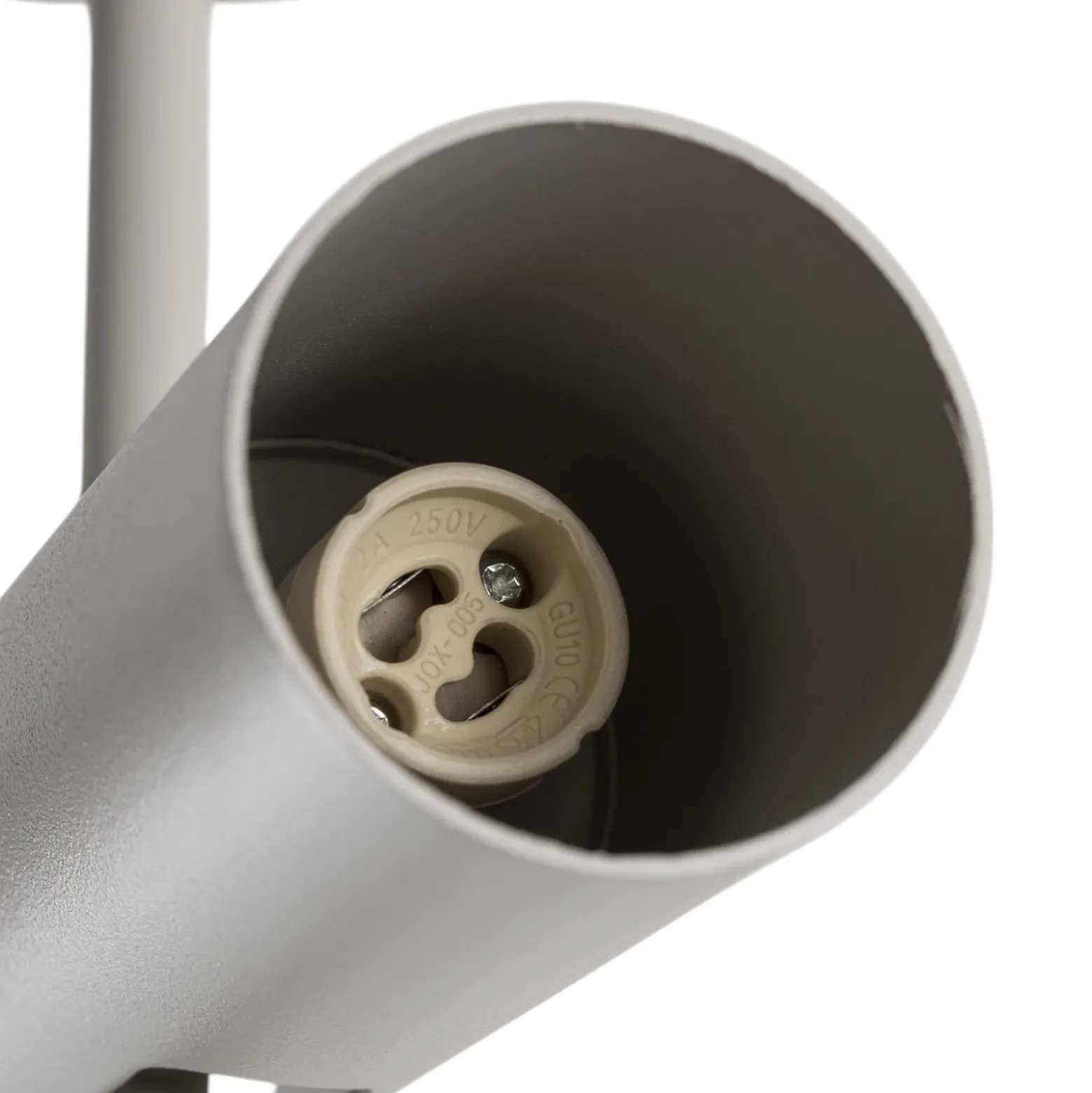 Downlight Leda 2, taupe, 2 luces, acero, GU10, altura 55 cm