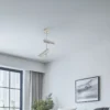 Downlight Leda 2, taupe, 2 luces, acero, GU10, altura 55 cm