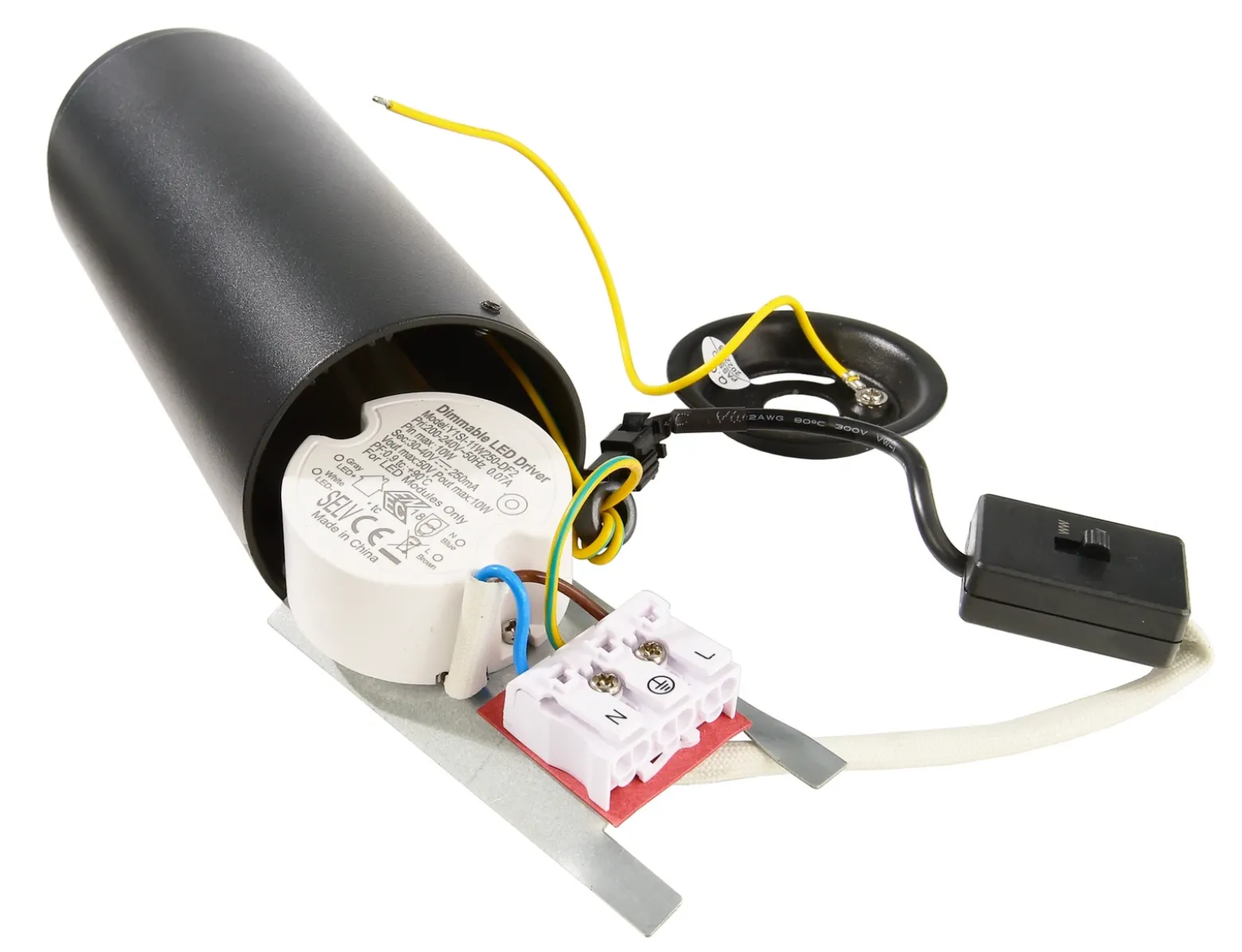 Downlight LED empotrable Lucea 10 W negro