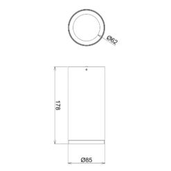 Downlight LED empotrable Lucea 20 W negro