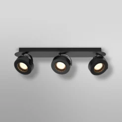 Downlight LED OSRAM VENUS negro, 3 luces, metal, 3000 K
