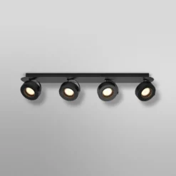 Downlight LED OSRAM VENUS negro 4 luces metal 3000 K