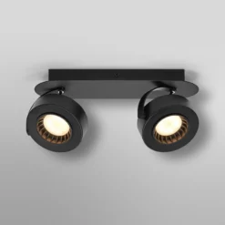 Downlight LED OSRAM VENUS negro 2 luces. Metal 3000 K