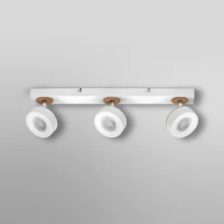 Downlight LED PLUTO de OSRAM, blanco, 3 focos metálicos, 3000 K