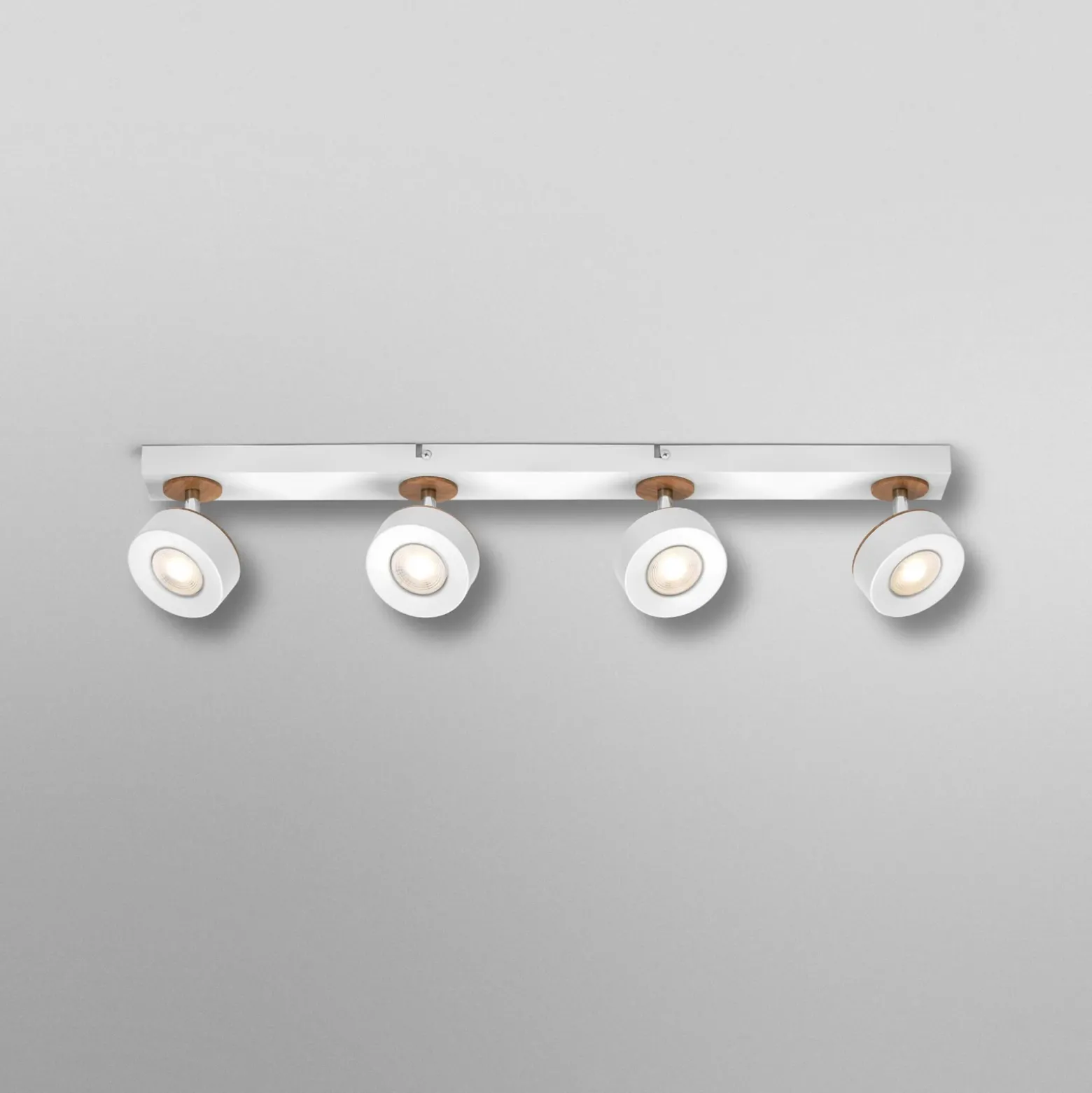 Downlight LED PLUTO de OSRAM, blanco, 4 focos metálicos, 3000 K