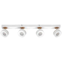Downlight LED PLUTO de OSRAM, blanco, 4 focos metálicos, 3000 K