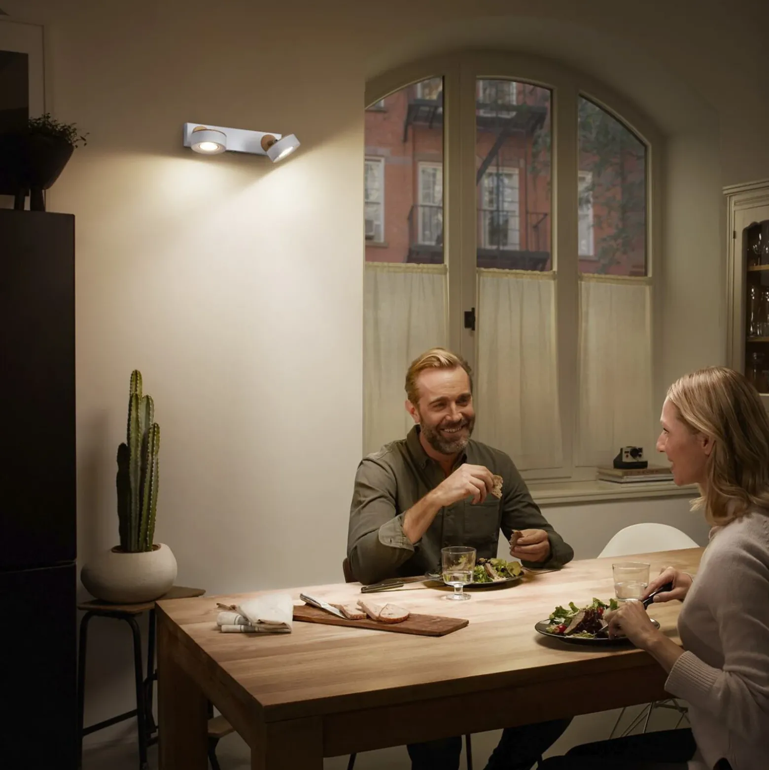 Downlight LED PLUTO de OSRAM, blanco, 2 focos metálicos, 3000 K