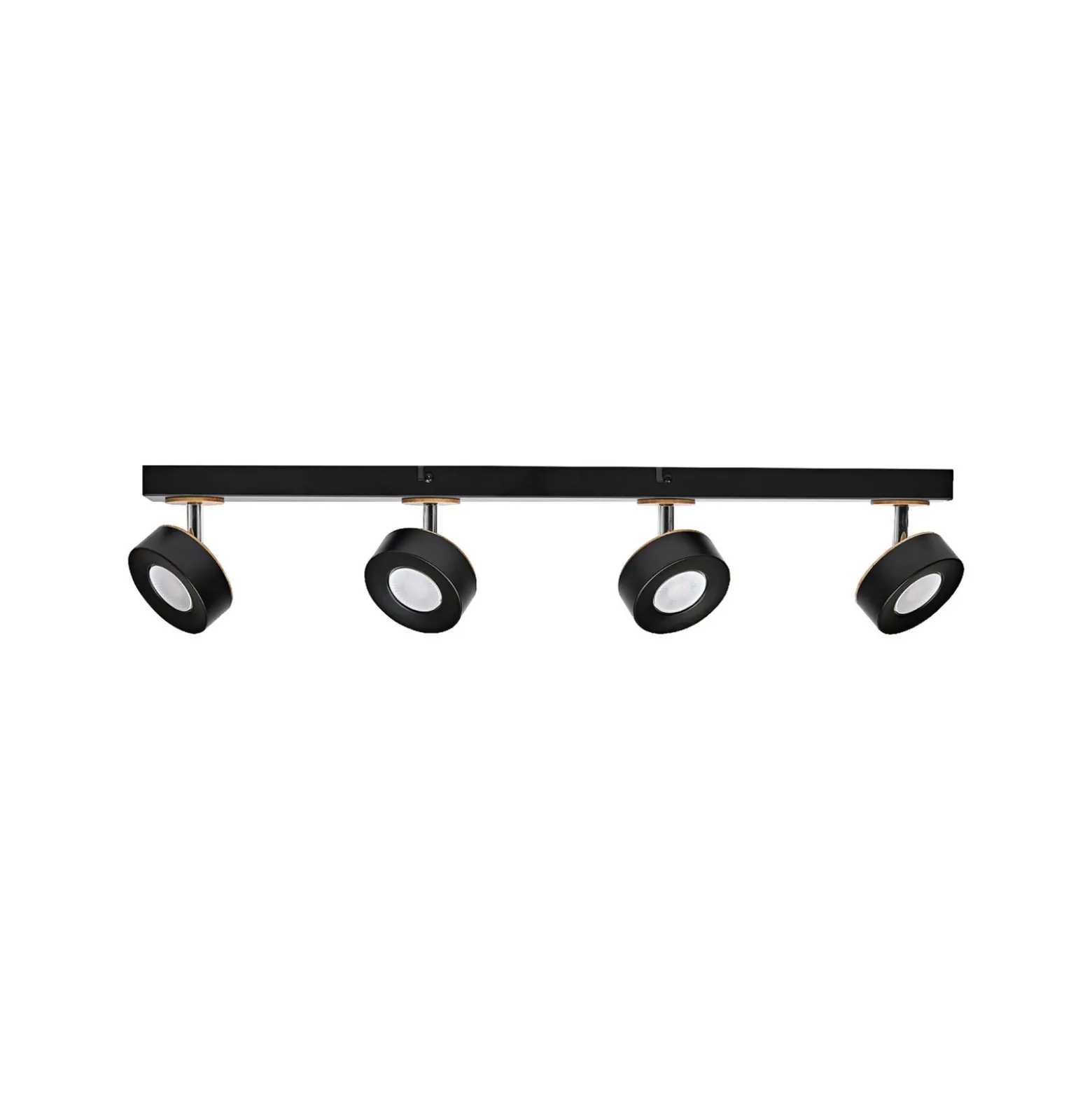 Downlight LED PLUTO de OSRAM, negro, 4 focos, 3000 K