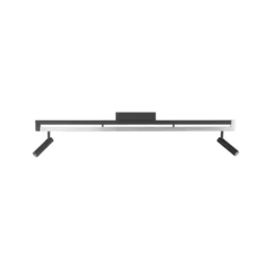 Downlight LED Pulse, negro, 100 cm, metal