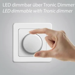 Downlight LED PURE Cup, blanco, longitud 56 cm, metal, 3 luces.