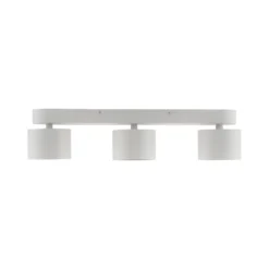 Downlight LED PURE Cup, blanco, longitud 56 cm, metal, 3 luces.