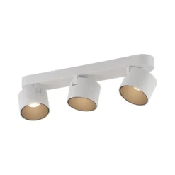 Downlight LED PURE Cup, blanco, longitud 56 cm, metal, 3 luces.