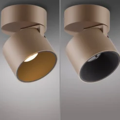 Downlight LED PURE Cup, color bronce, Ø 9,5 cm, metal