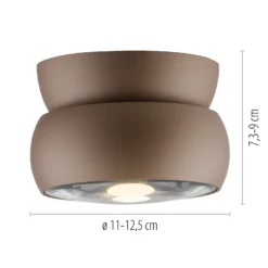 Downlight LED PURE Move, Ø 12 cm, color bronce, metal/vidrio