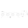 Downlight LED Rae, color arena, metal, 4 luces, 46 cm