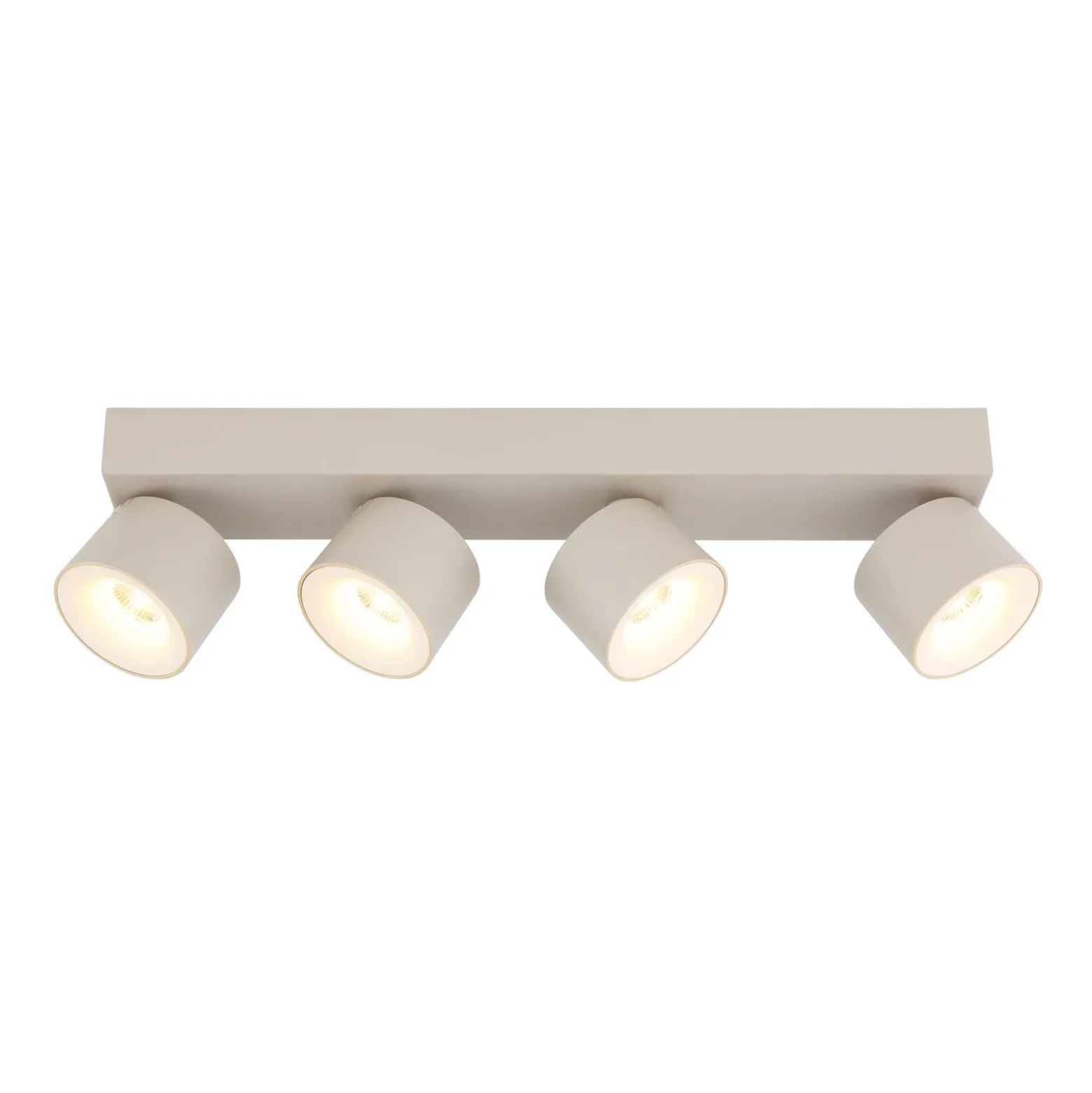 Downlight LED Rae, color arena, metal, 4 luces, 46 cm