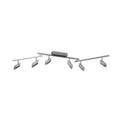 Downlight LED Risell, longitud 142 cm, color aluminio