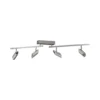 Downlight LED Risell, longitud 104 cm, color aluminio