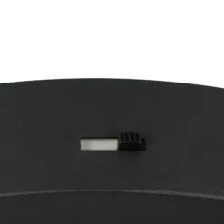 Downlight LED Romeo, Ø 30 cm, negro, metal, 5 luces.