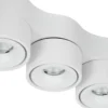 Downlight LED Rotari de Arcchio, lentes, 3 luces, blanco