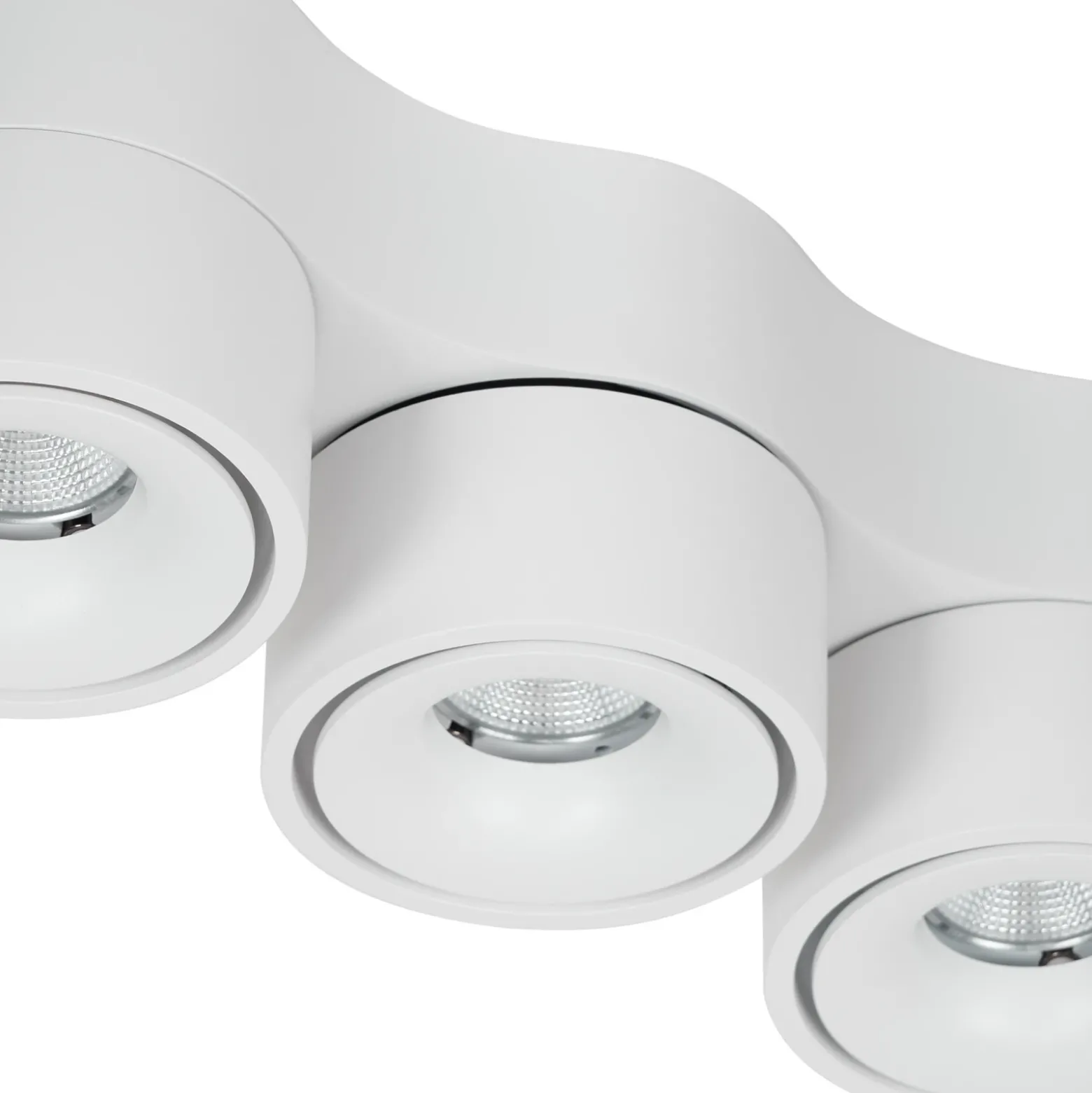 Downlight LED Rotari de Arcchio, lentes, 3 luces, blanco