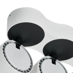 Downlight LED Rotari de Arcchio, lentes, 3 luces, blanco