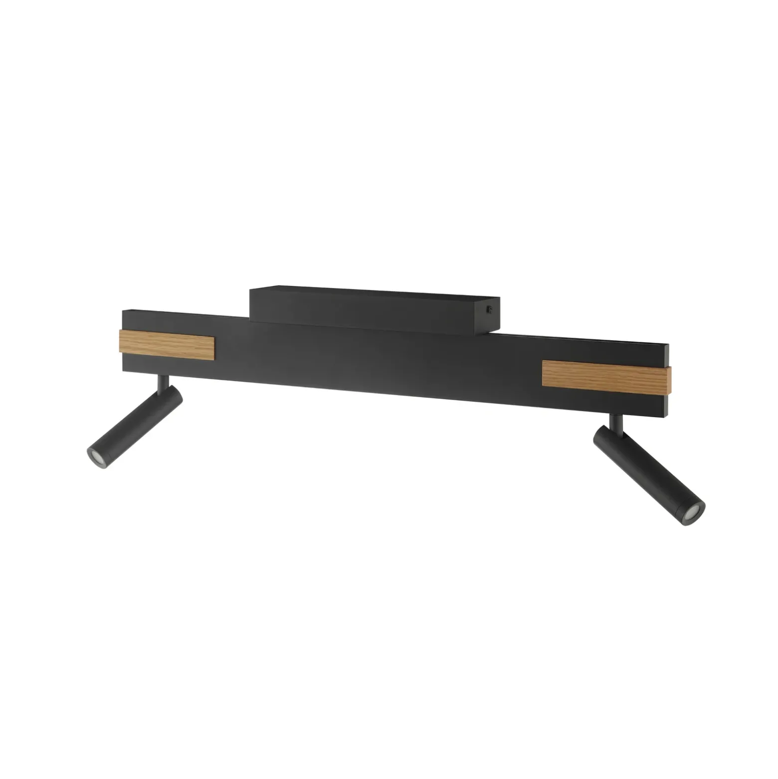 Downlight LED Streamline, longitud 60 cm, negro, 2 luces.