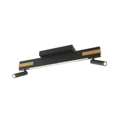 Downlight LED Streamline, longitud 60 cm, negro, 2 luces.