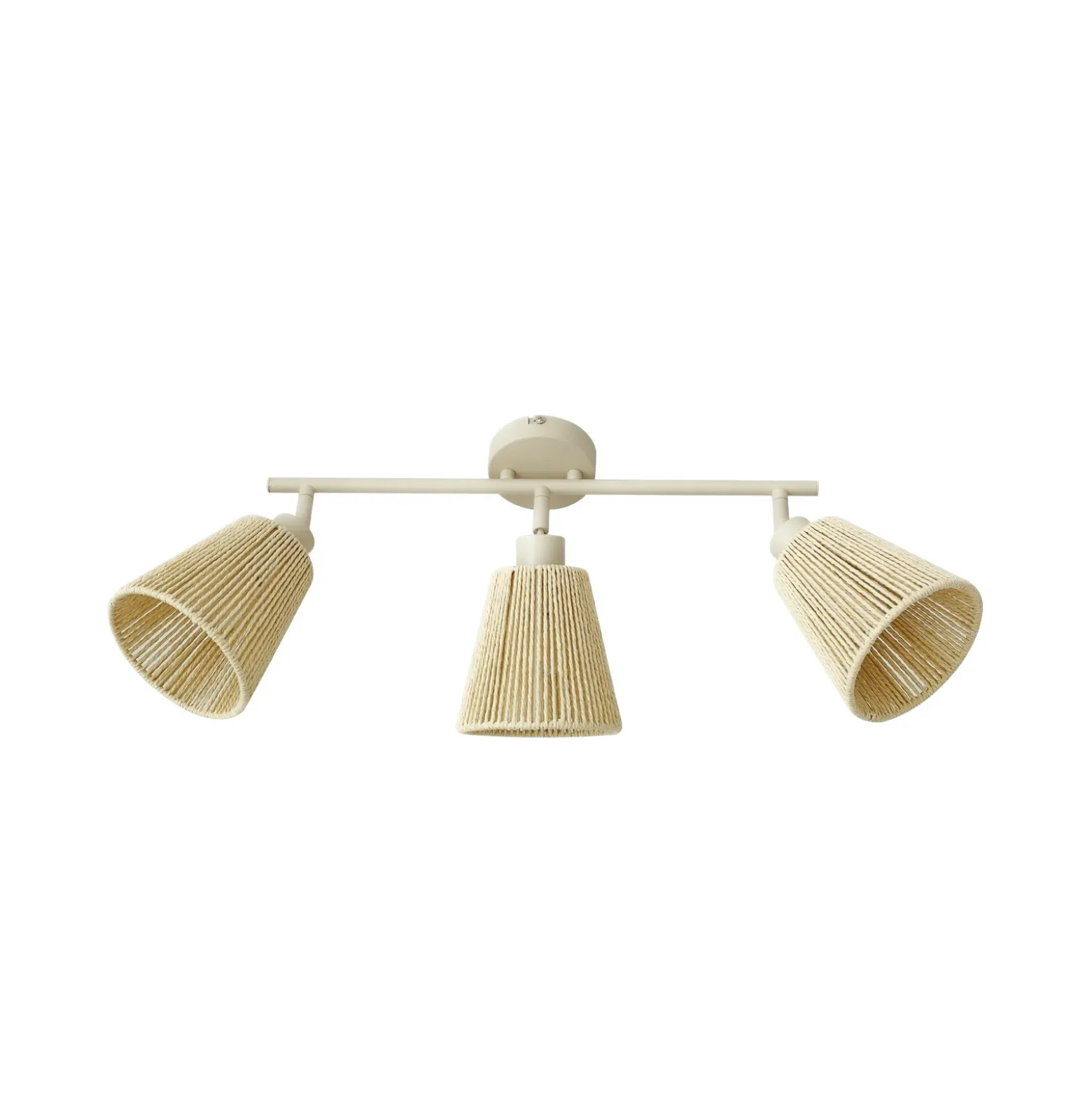 Downlight Lindby Anuva, 72 cm, 3 luces, beige, papel