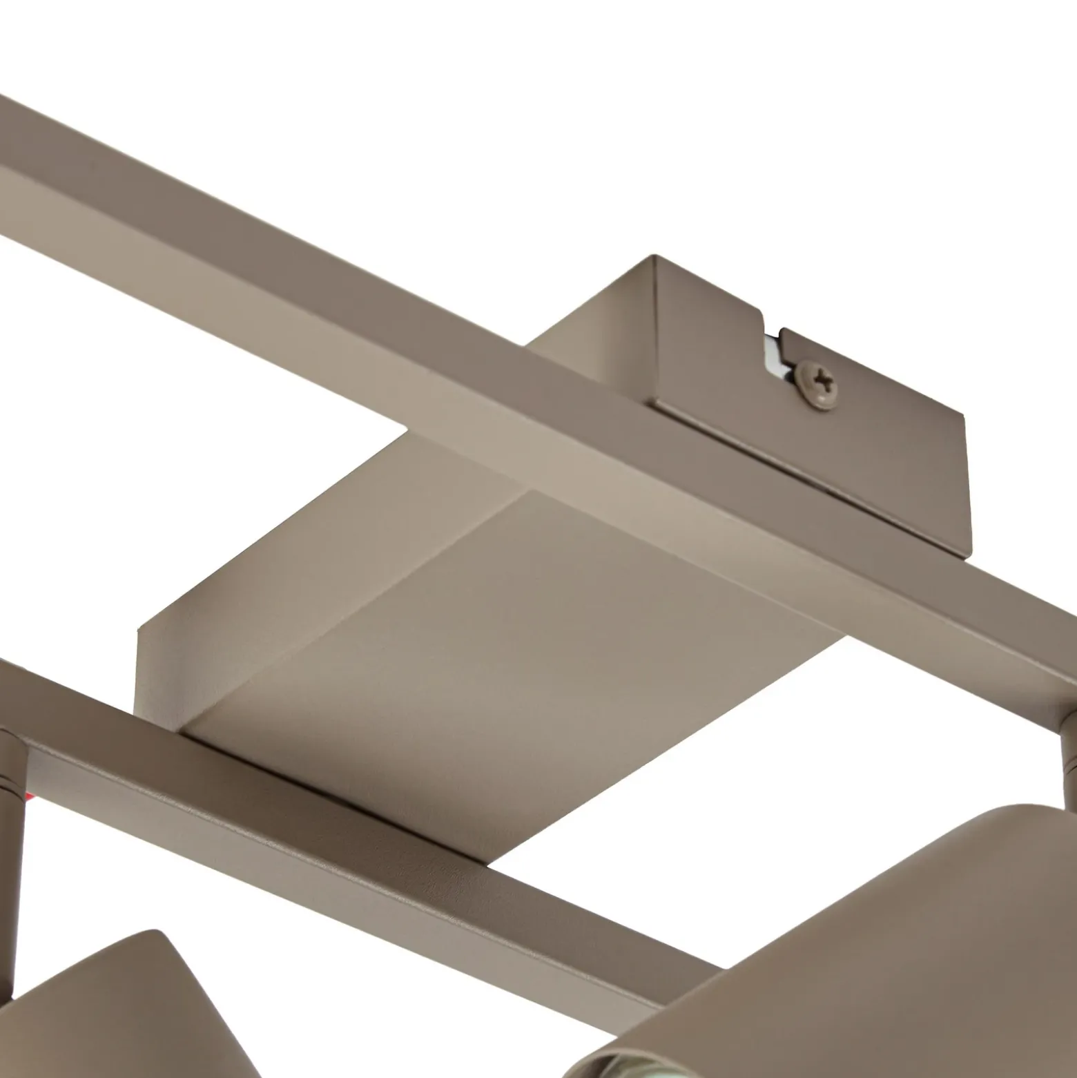 Downlight Lindby Bravius, color topo, 6 luces, hierro