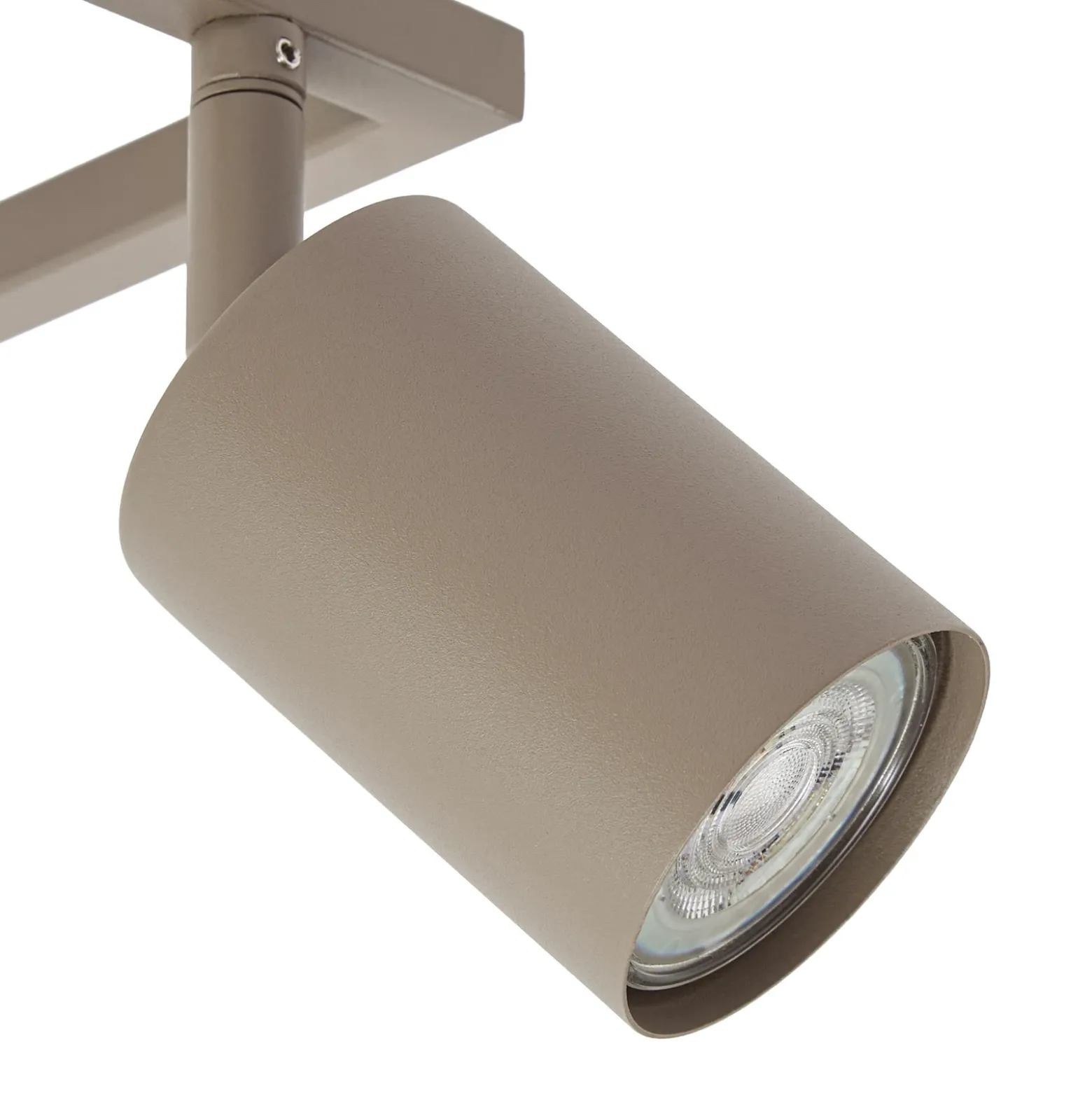 Downlight Lindby Bravius, color topo, 6 luces, hierro