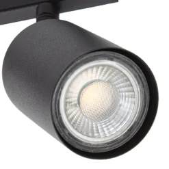 Downlight Lindby Bravius, negro, de 4 luces, de hierro