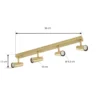 Downlight Lindby Iluna, 4 luces, latón, GU10