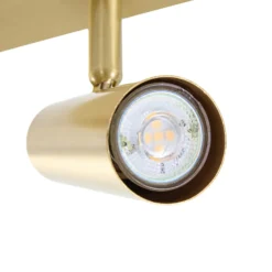 Downlight Lindby Iluna, 4 luces, latón, GU10