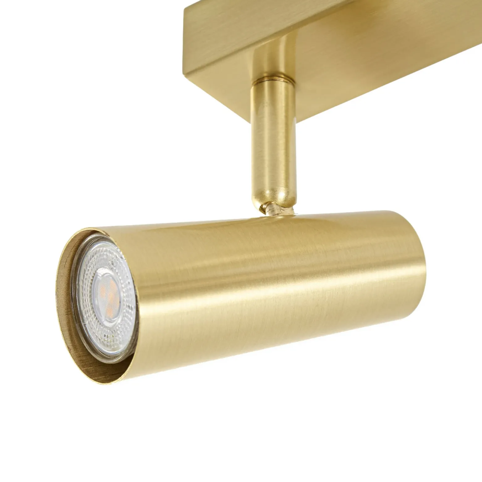 Downlight Lindby Iluna, 4 luces, latón, GU10