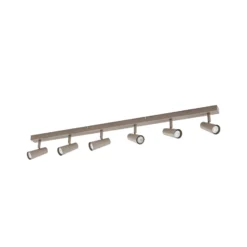 Downlight Lindby Iluna, 6 luces, marrón café, GU10