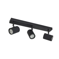 Downlight Lindby Kardis, gris oscuro, 3 luces, metal, GU10