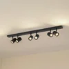 Downlight Lindby Kardis, gris oscuro, 6 luces, metal, GU10