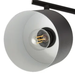 Downlight Lindby Lenja, 4 luces, negro, E14, metal