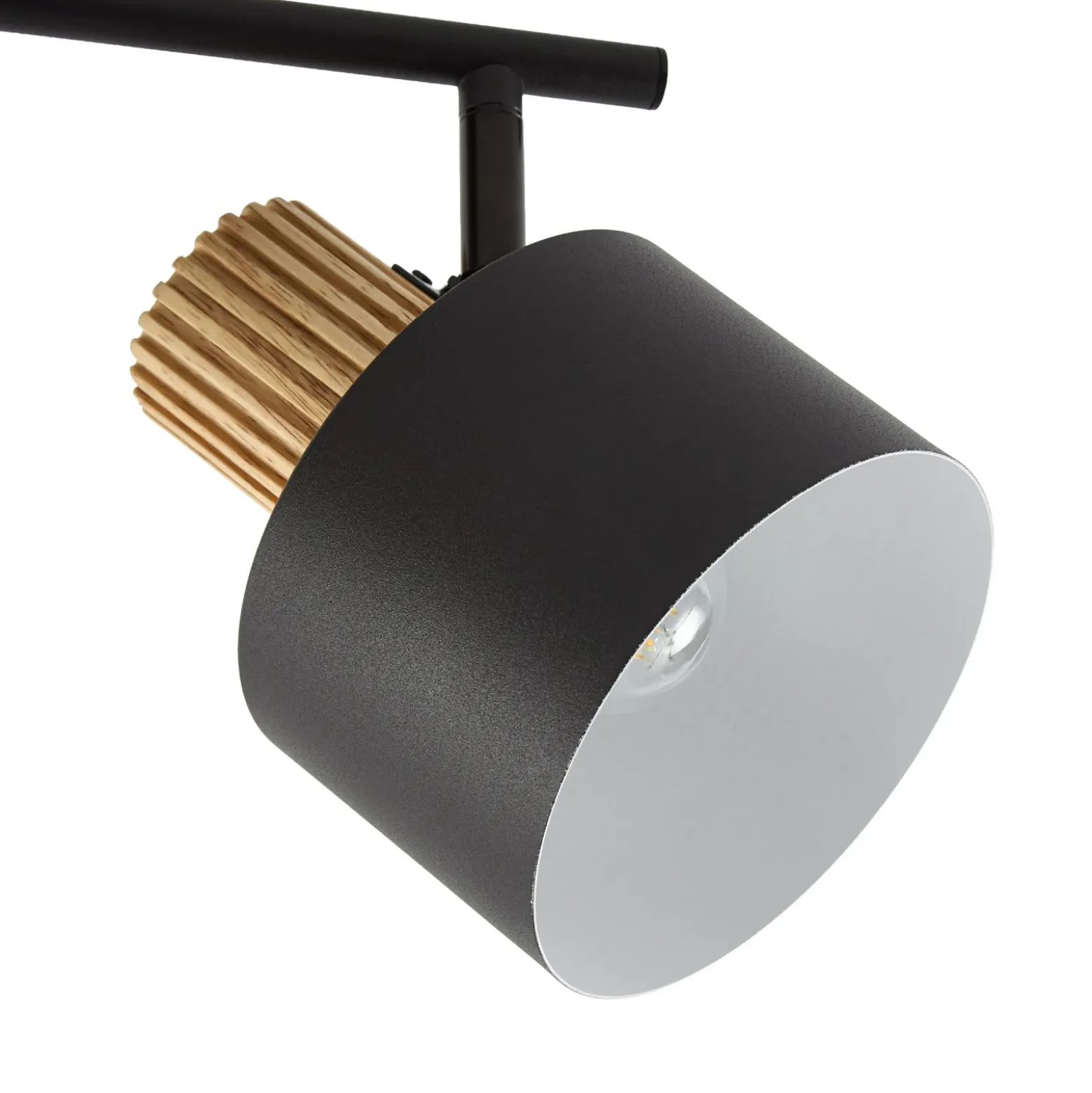 Downlight Lindby Lenja, 4 luces, negro, E14, metal