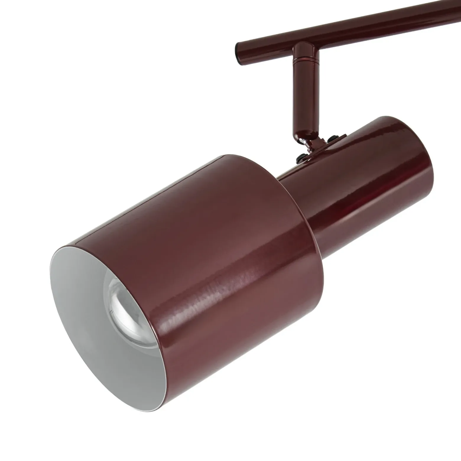 Downlight Lindby Ovelia, rojo oscuro, 80 cm, 4 luces, E27