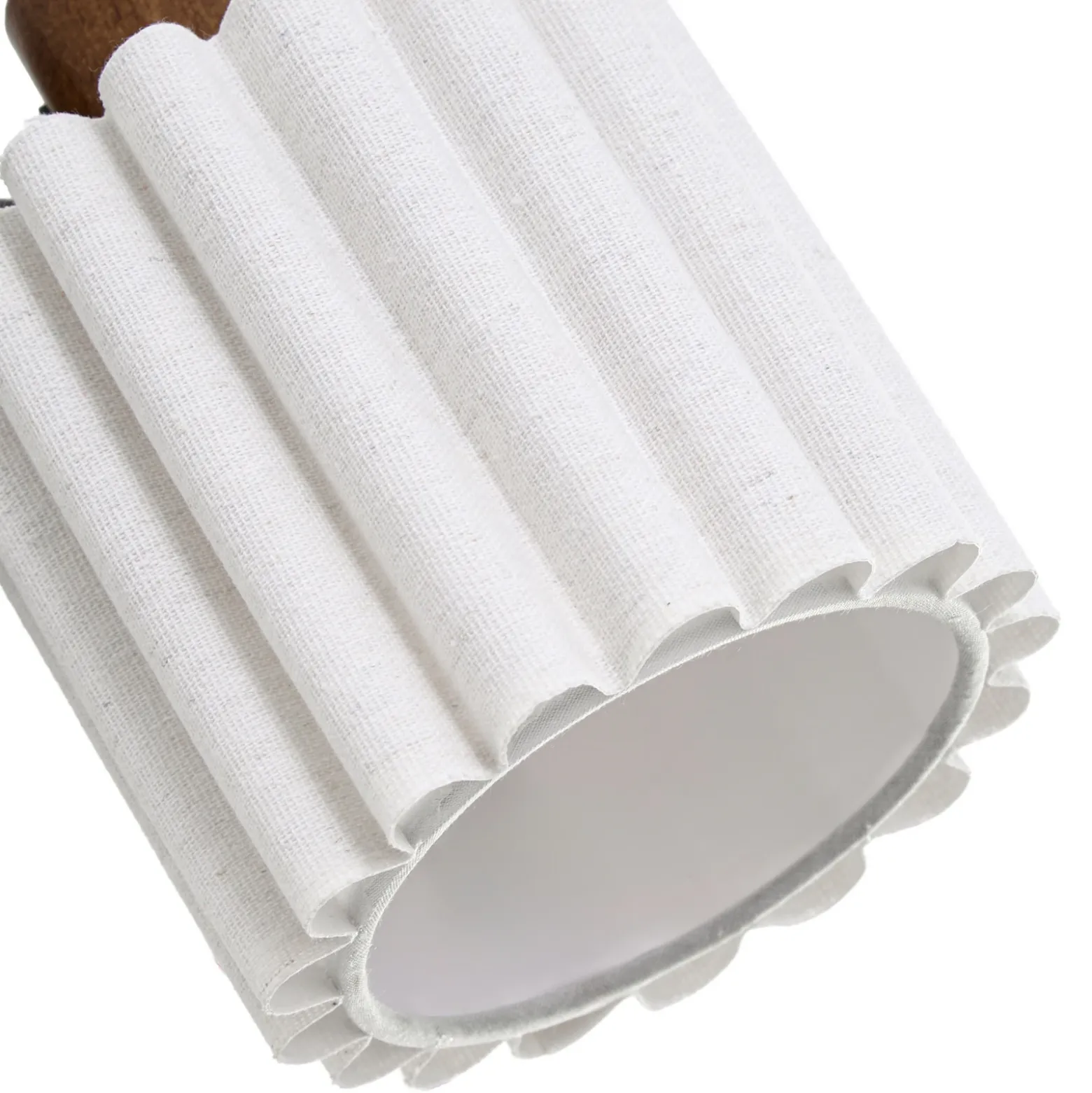 Downlight Lindby Shiloh, 5 luces, nogal/beige, madera